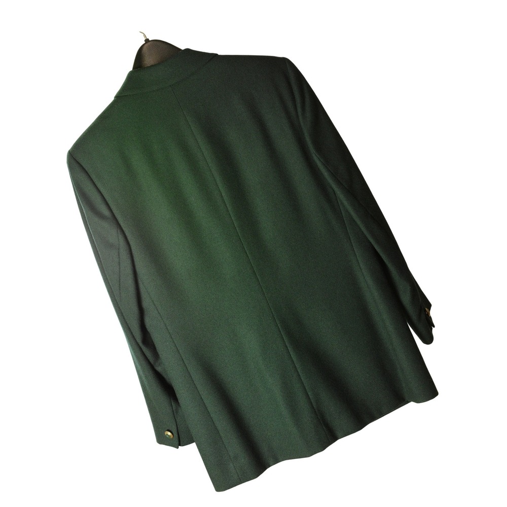 90s Vintage Pendleton Wool Blazer Womens L Forest Green 1 Button Office Jacket - Picture 7 of 8